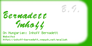 bernadett inhoff business card